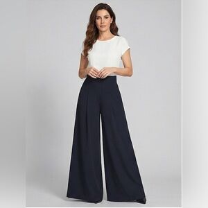 Black High Waist Wide Leg Pants